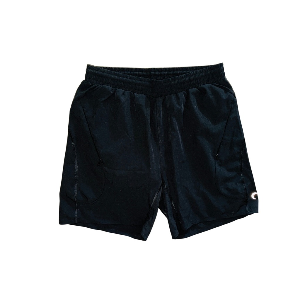 WB11 ZYIA Active Mens Black Athletic Shorts S Lined Zip Pocket Training Gym‎